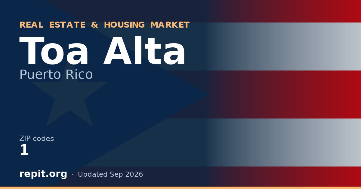 Toa Alta, PR real estate and housing market — 1 ZIP code