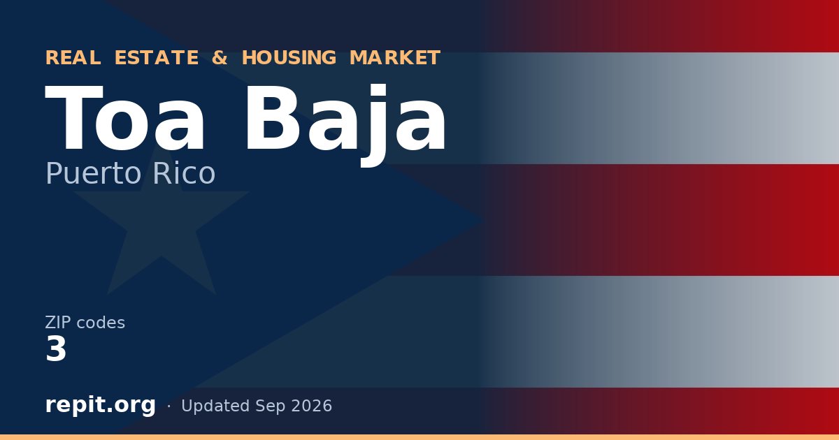 Toa Baja, PR real estate and housing market — 3 ZIP codes