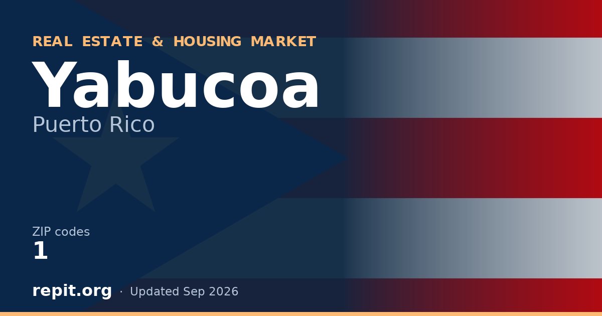 Yabucoa, PR real estate and housing market — 1 ZIP code