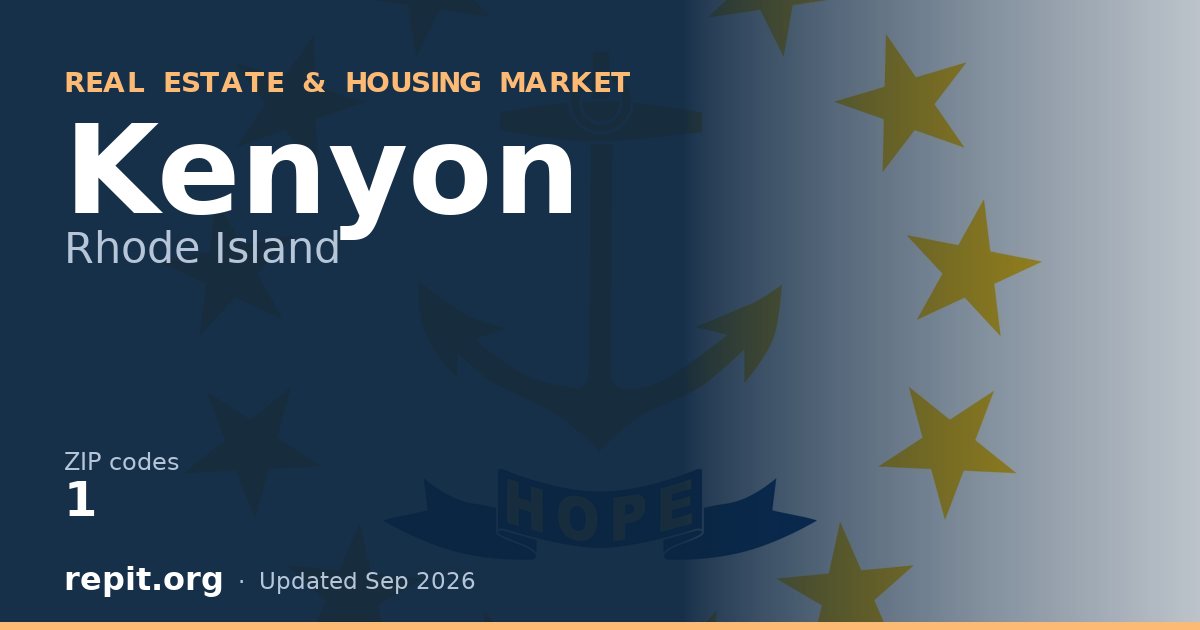 Kenyon, RI real estate and housing market — 1 ZIP code