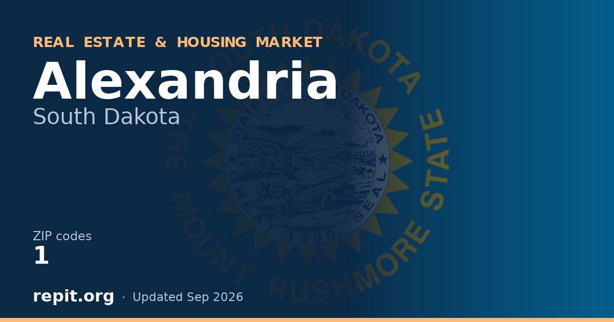Alexandria, SD real estate and housing market — 1 ZIP code