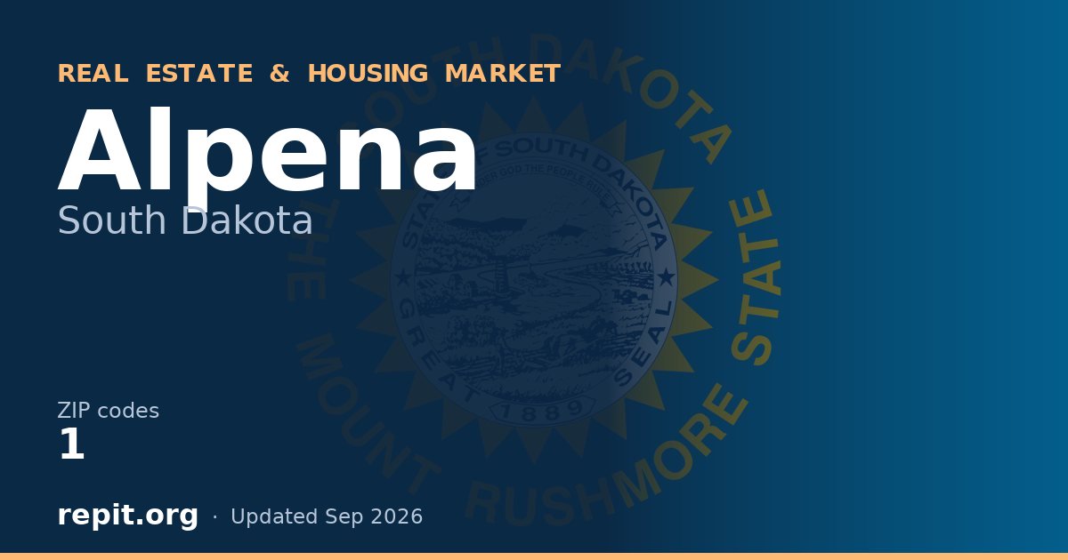 Alpena, SD real estate and housing market — 1 ZIP code