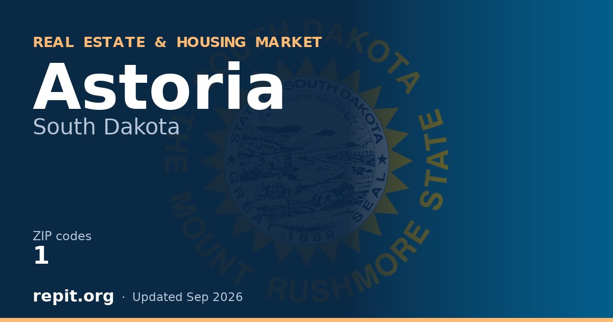 Astoria, SD real estate and housing market — 1 ZIP code
