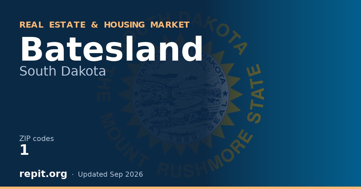 Batesland, SD real estate and housing market — 1 ZIP code