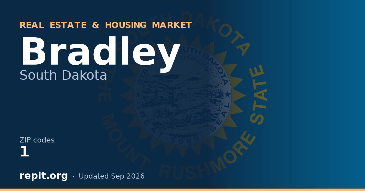 Bradley, SD real estate and housing market — 1 ZIP code