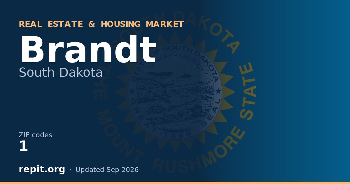 Brandt, SD real estate and housing market — 1 ZIP code