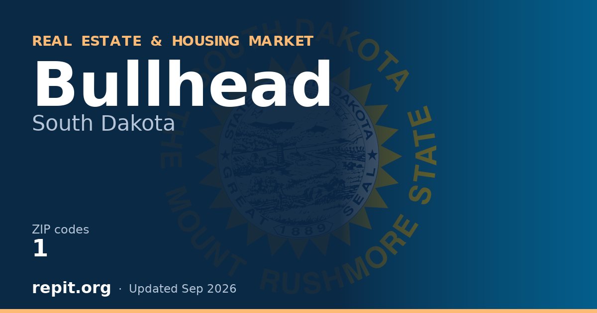 Bullhead, SD real estate and housing market — 1 ZIP code