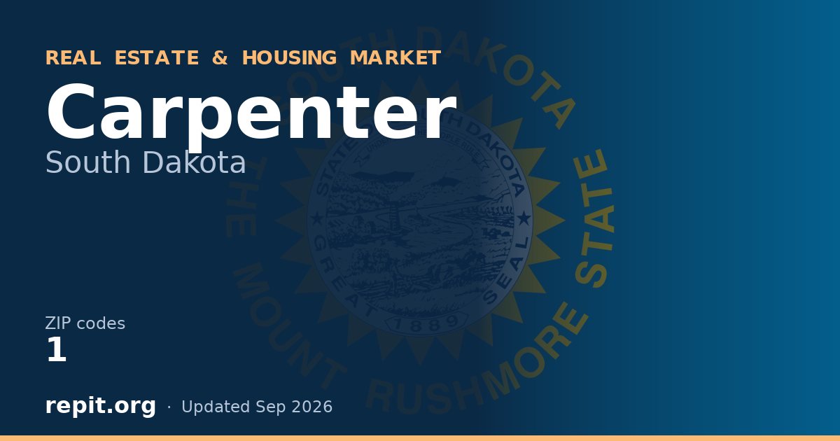 Carpenter, SD real estate and housing market — 1 ZIP code
