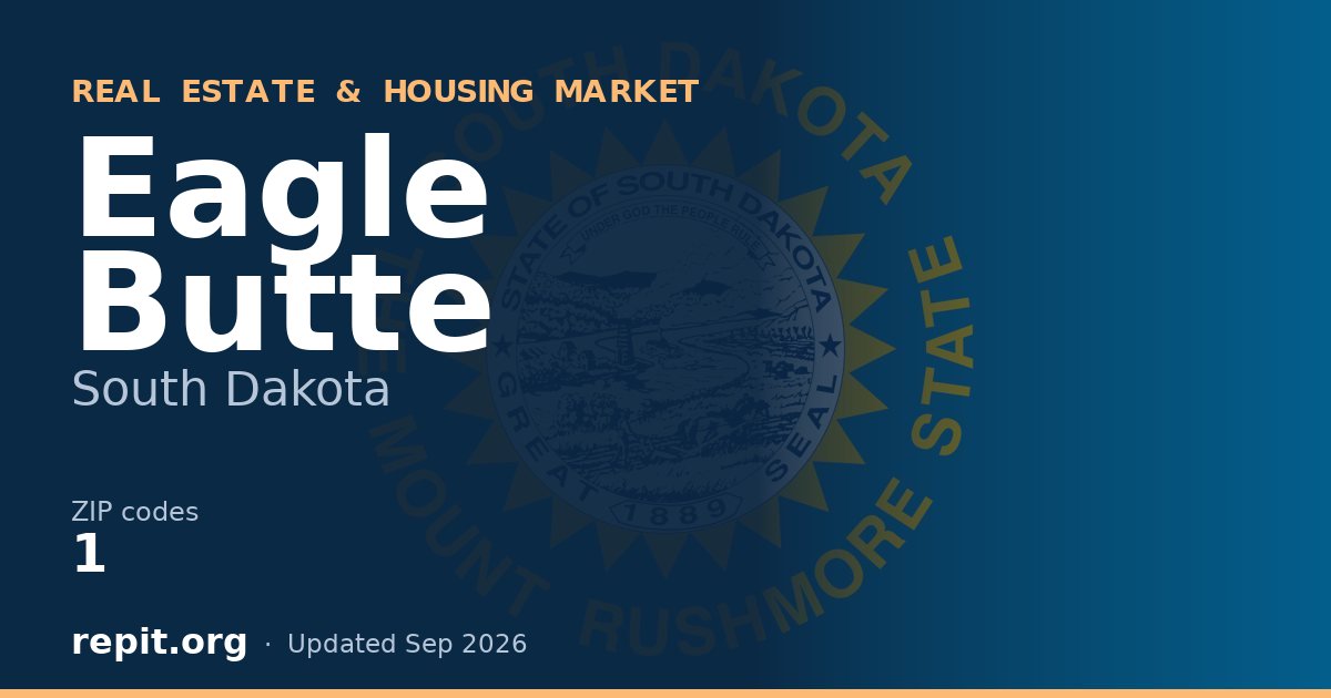 Eagle Butte, SD real estate and housing market — 1 ZIP code