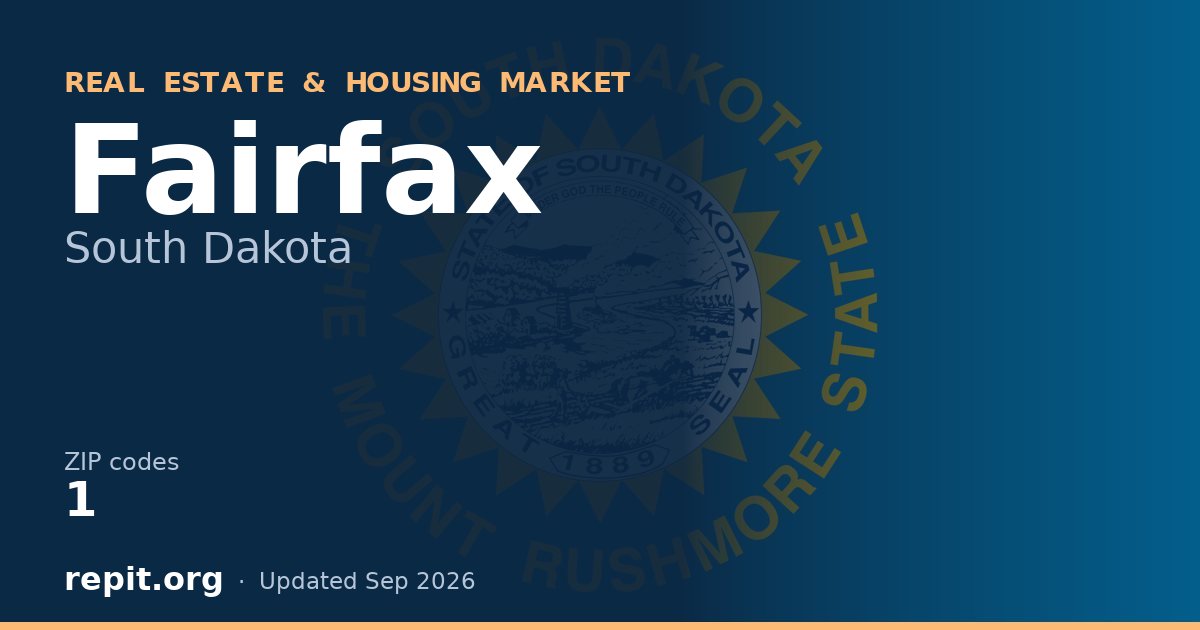 Fairfax, SD real estate and housing market — 1 ZIP code