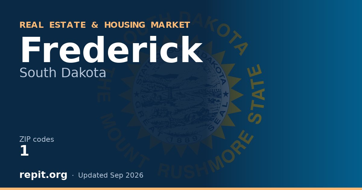 Frederick, SD real estate and housing market — 1 ZIP code