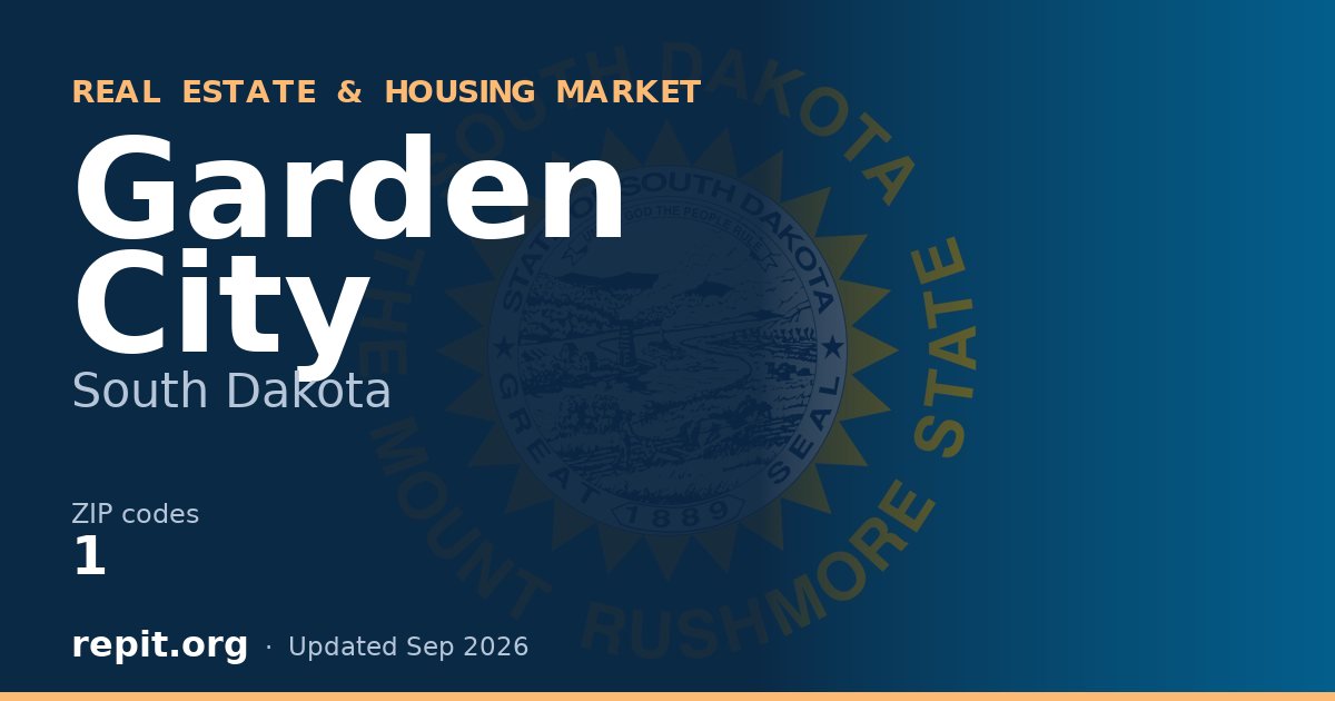 Garden City, SD real estate and housing market — 1 ZIP code