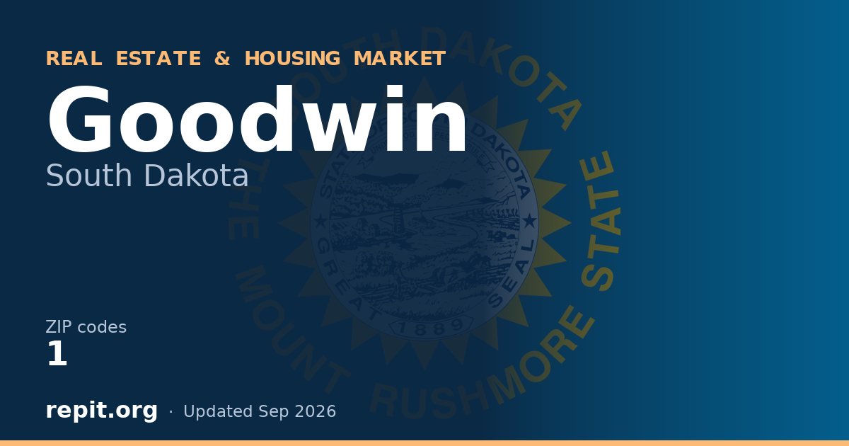 Goodwin, SD real estate and housing market — 1 ZIP code