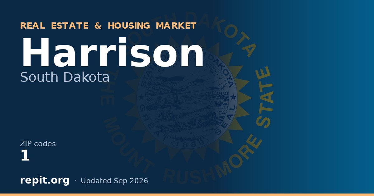 Harrison, SD real estate and housing market — 1 ZIP code