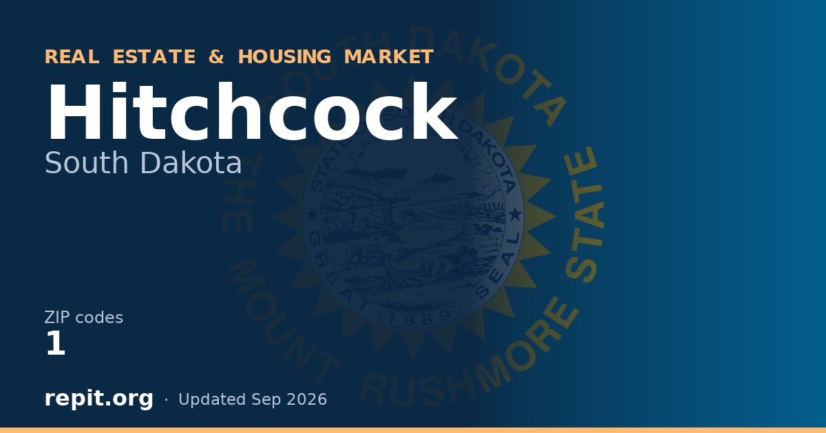 Hitchcock, SD real estate and housing market — 1 ZIP code