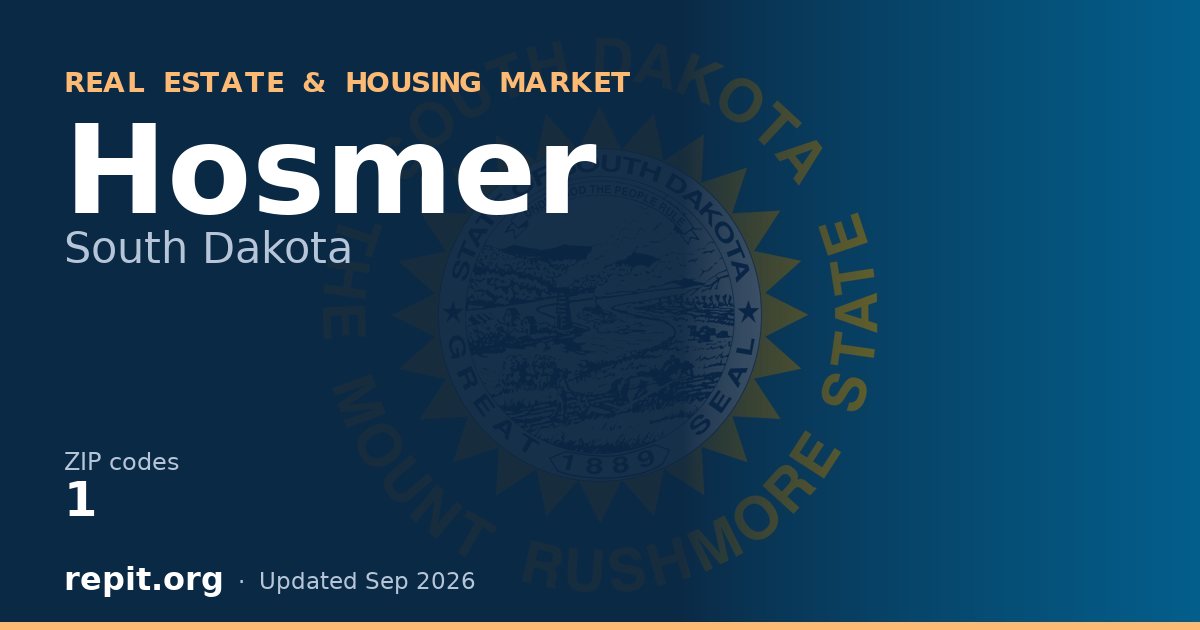 Hosmer, SD real estate and housing market — 1 ZIP code
