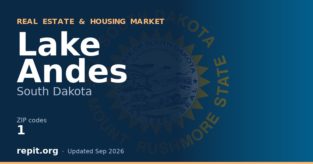 Lake Andes, SD real estate and housing market — 1 ZIP code