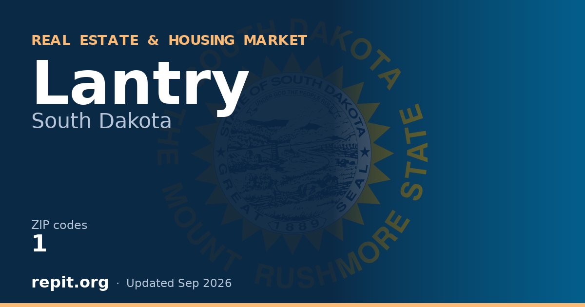 Lantry, SD real estate and housing market — 1 ZIP code