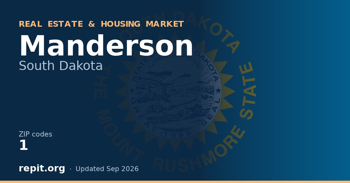 Manderson, SD real estate and housing market — 1 ZIP code