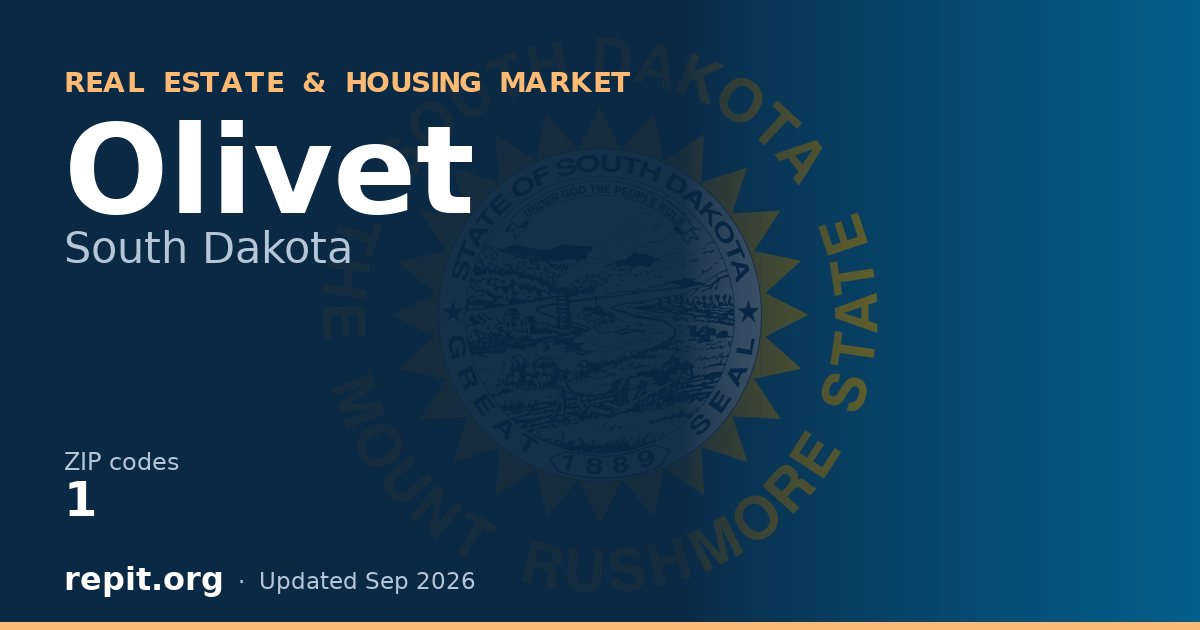 Olivet, SD real estate and housing market — 1 ZIP code
