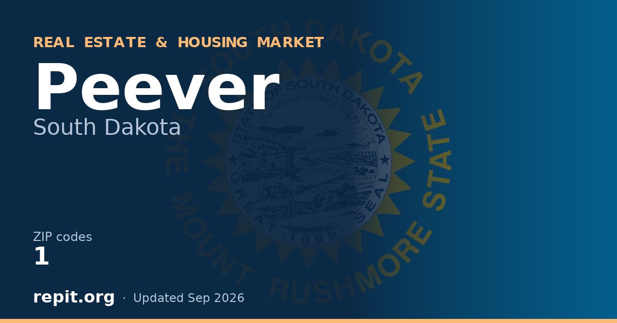 Peever, SD real estate and housing market — 1 ZIP code