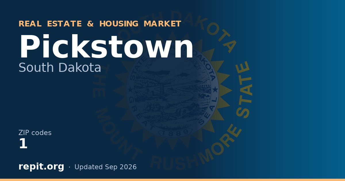 Pickstown, SD real estate and housing market — 1 ZIP code