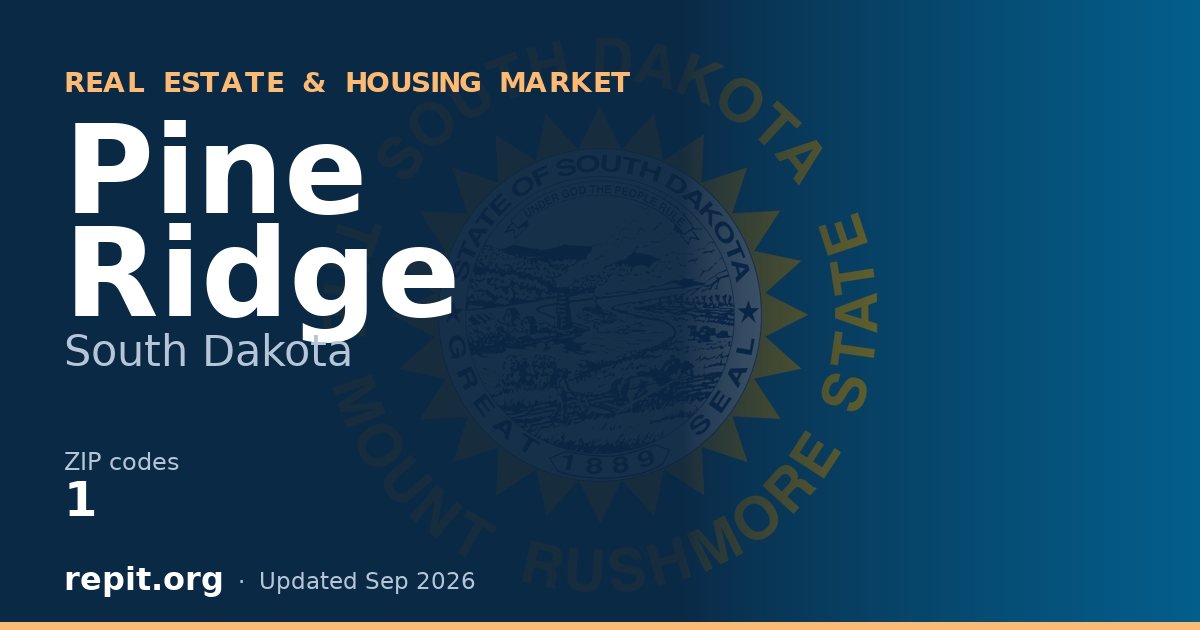 Pine Ridge, SD real estate and housing market — 1 ZIP code