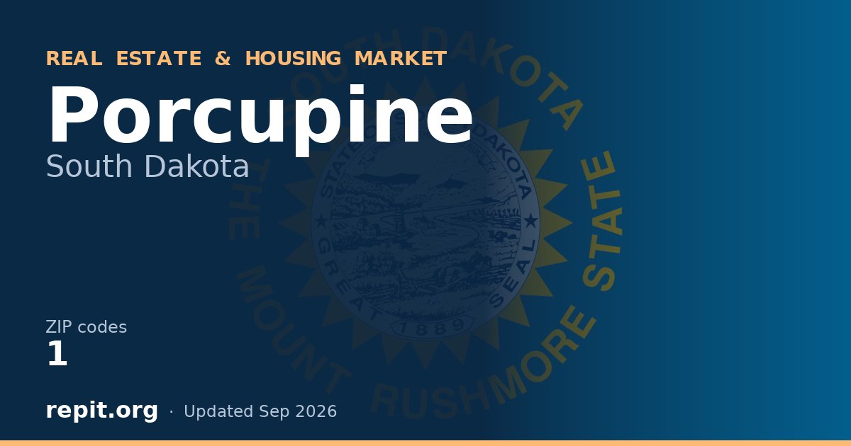 Porcupine, SD real estate and housing market — 1 ZIP code