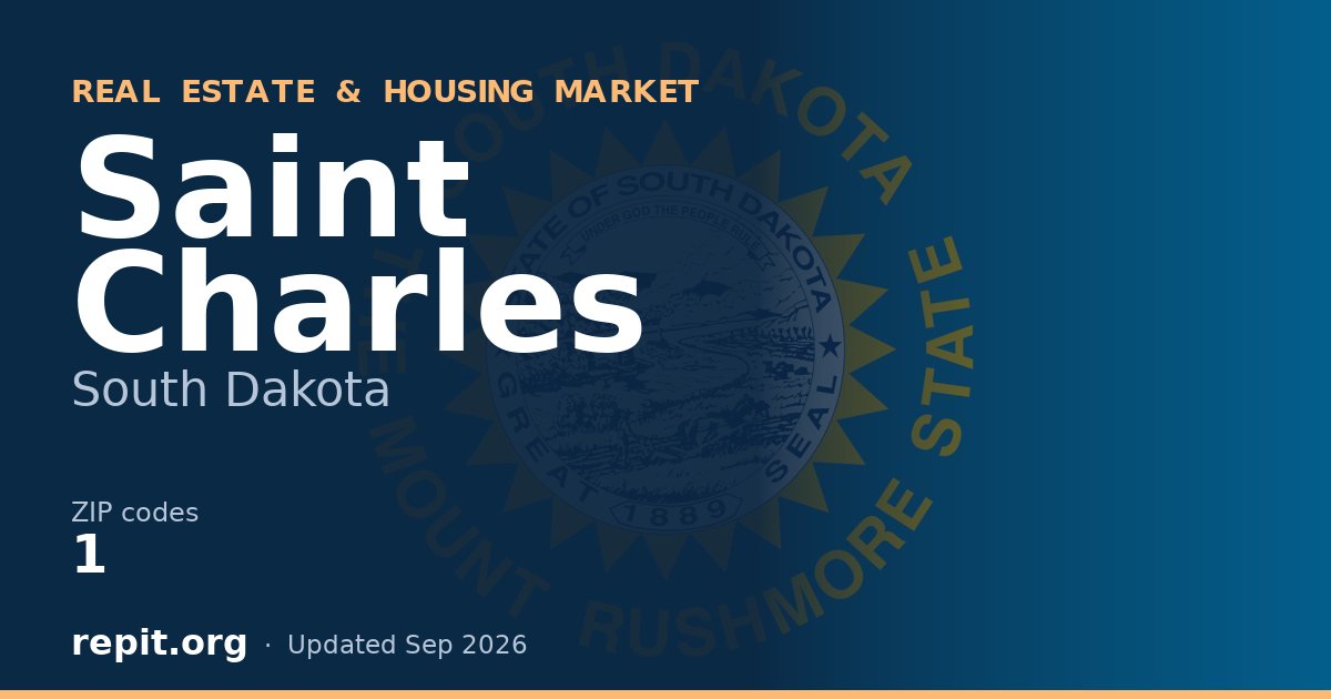 Saint Charles, SD real estate and housing market — 1 ZIP code