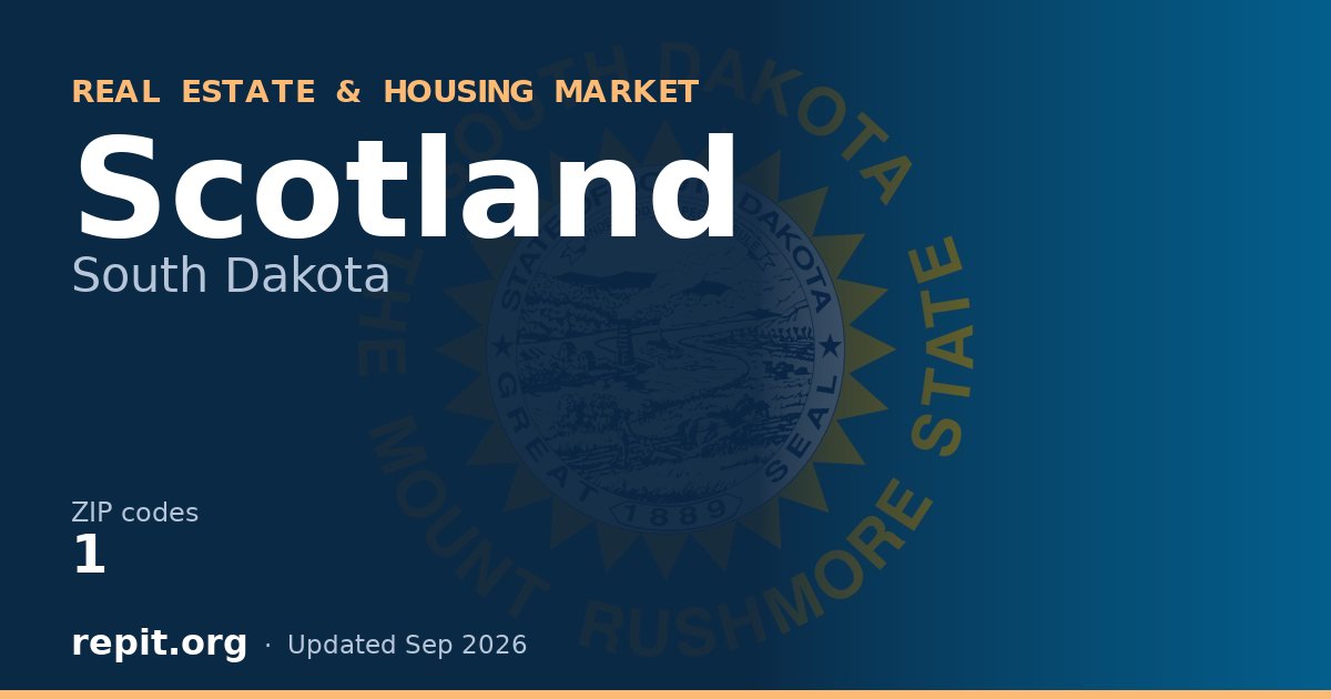 Scotland, SD real estate and housing market — 1 ZIP code
