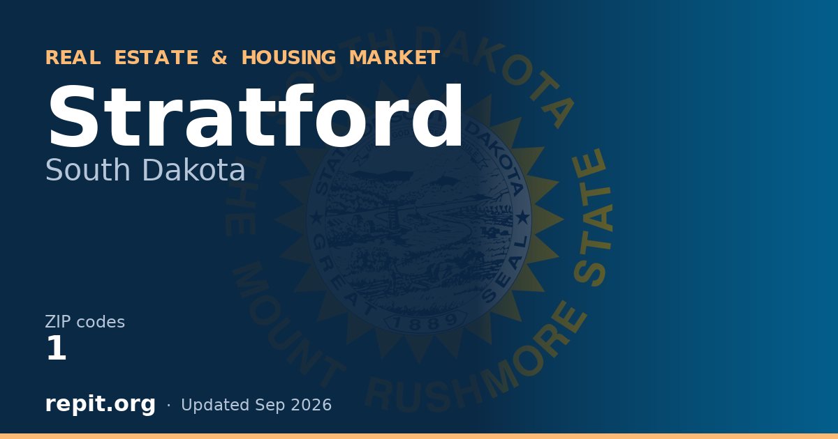 Stratford, SD real estate and housing market — 1 ZIP code