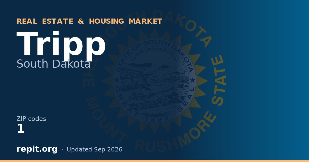 Tripp, SD real estate and housing market — 1 ZIP code