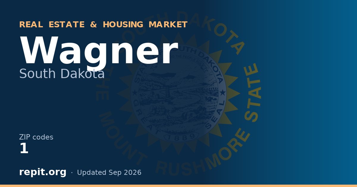 Wagner, SD real estate and housing market — 1 ZIP code