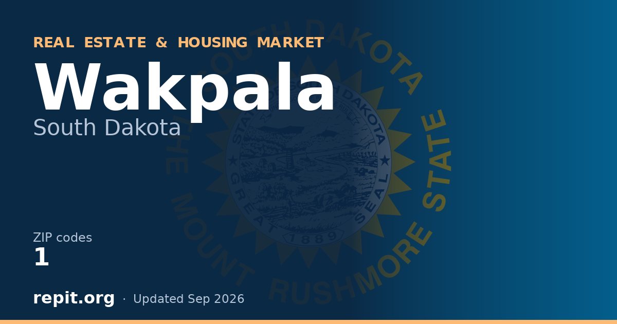 Wakpala, SD real estate and housing market — 1 ZIP code