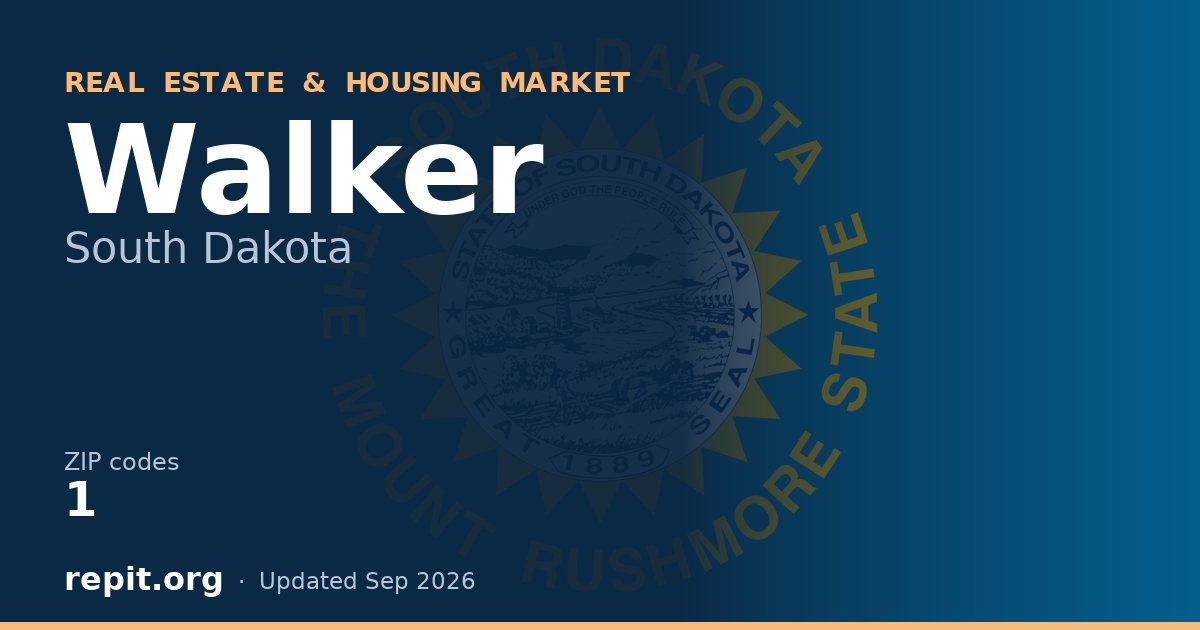Walker, SD real estate and housing market — 1 ZIP code