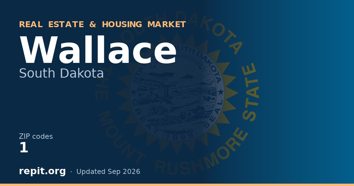 Wallace, SD real estate and housing market — 1 ZIP code