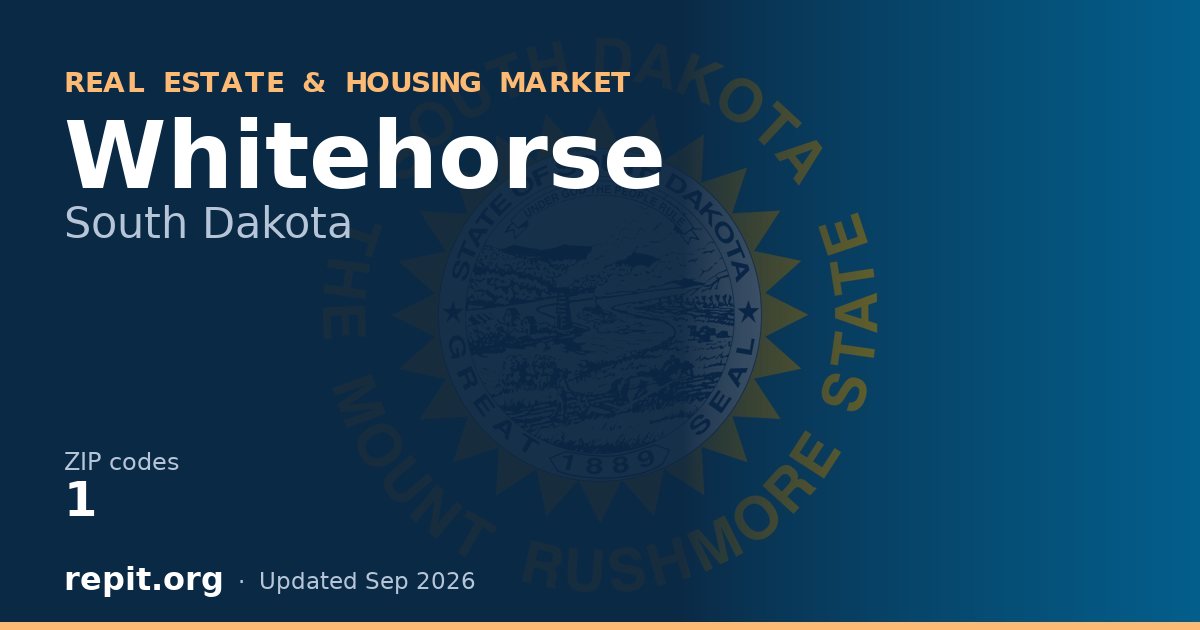 Whitehorse, SD real estate and housing market — 1 ZIP code