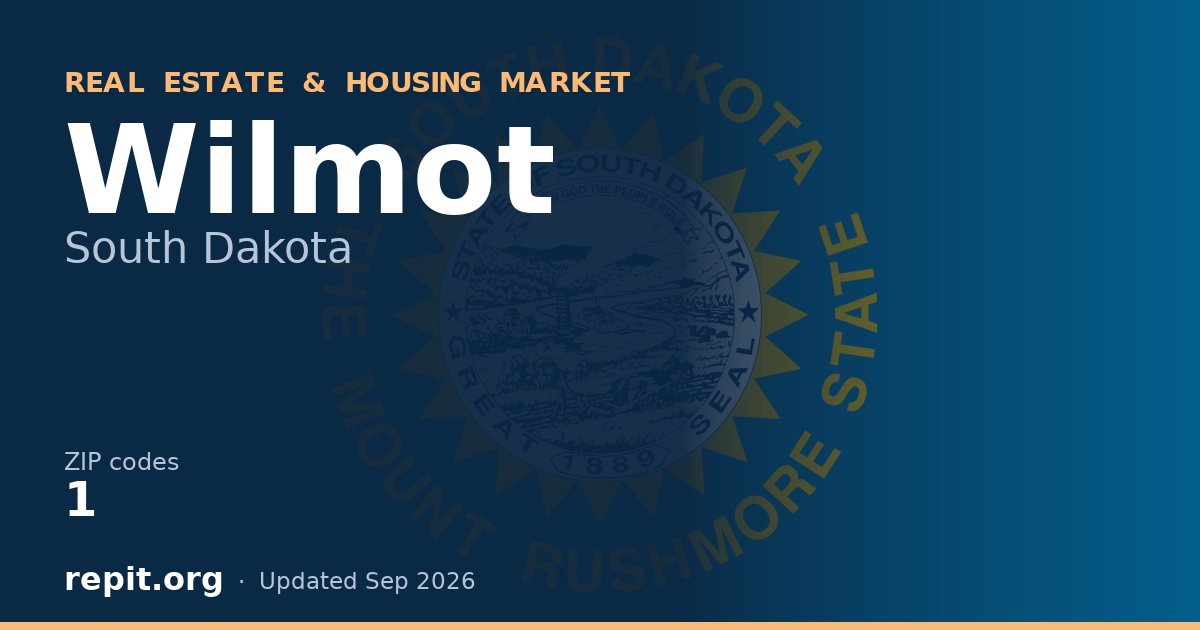 Wilmot, SD real estate and housing market — 1 ZIP code