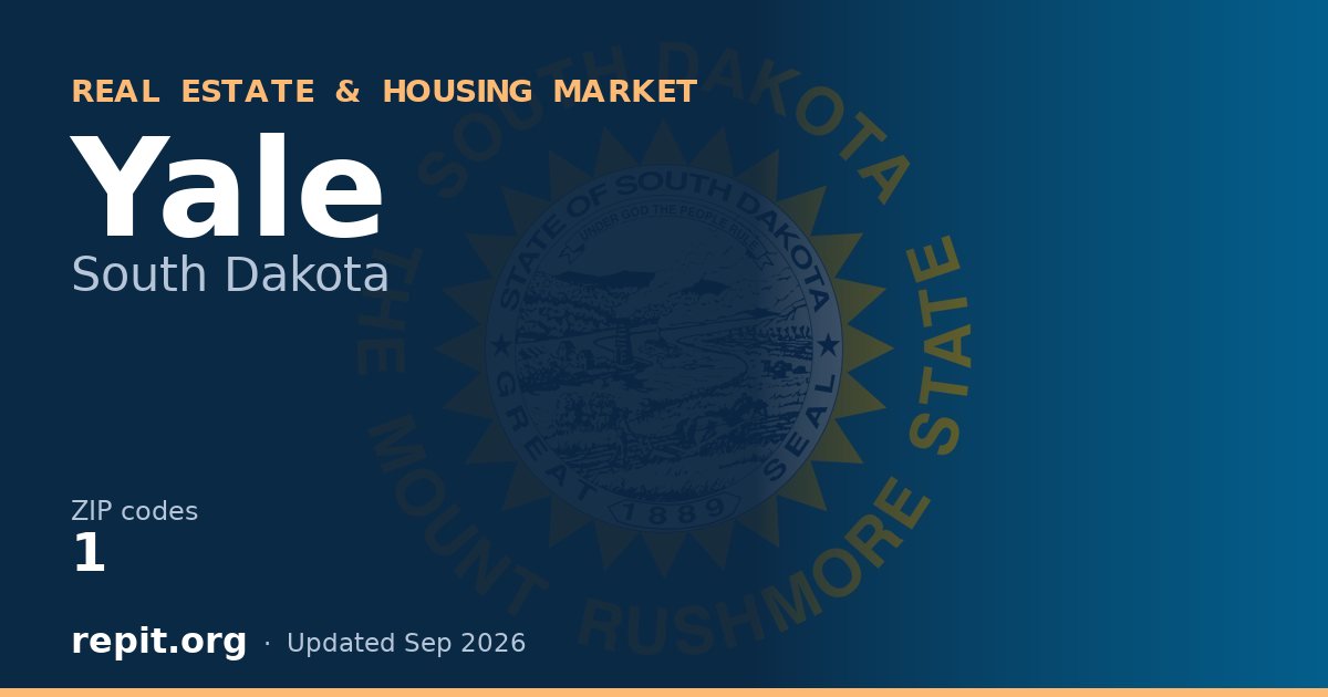 Yale, SD real estate and housing market — 1 ZIP code