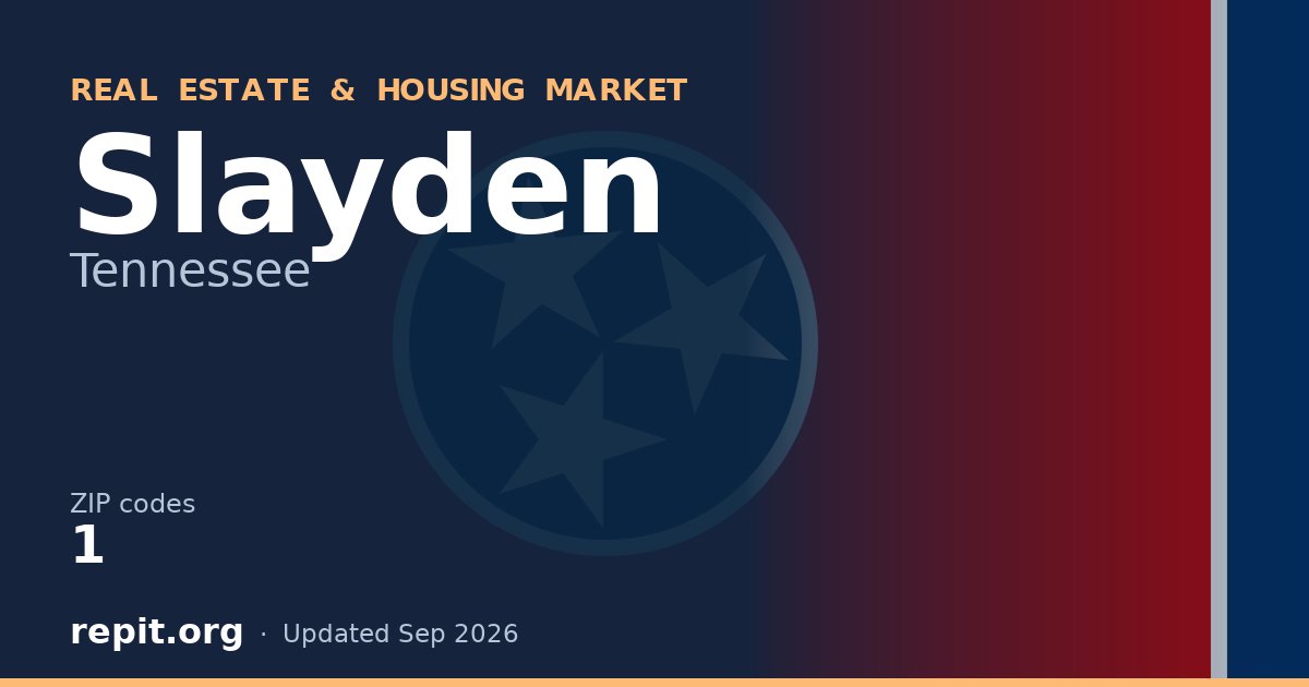 Slayden, TN real estate and housing market — 1 ZIP code