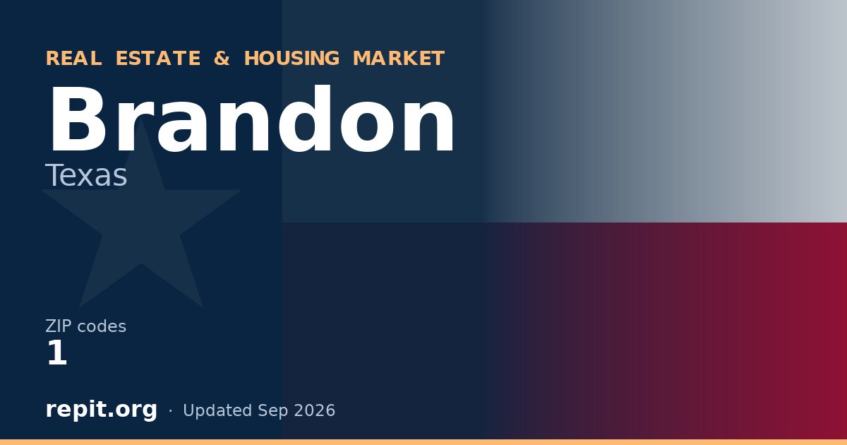 Brandon, TX real estate and housing market — 1 ZIP code