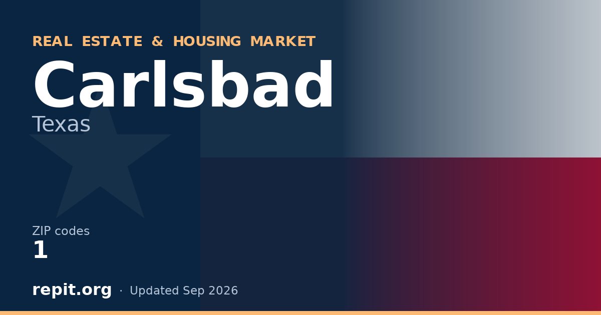 Carlsbad, TX real estate and housing market — 1 ZIP code