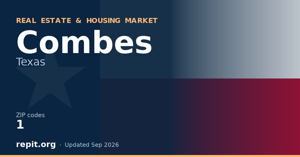Combes, TX real estate and housing market — 1 ZIP code