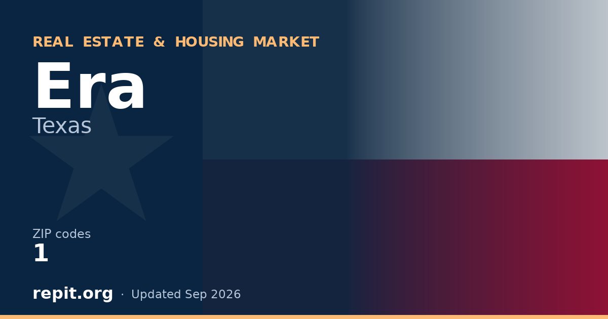 Era, TX real estate and housing market — 1 ZIP code