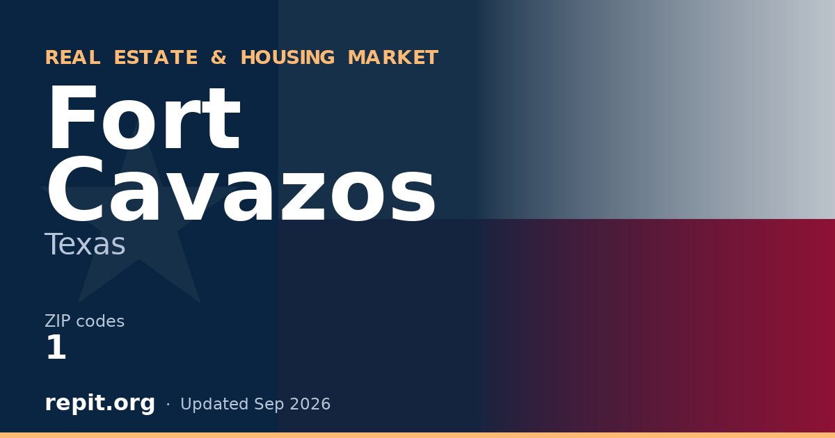 Fort Cavazos, TX real estate and housing market — 1 ZIP code