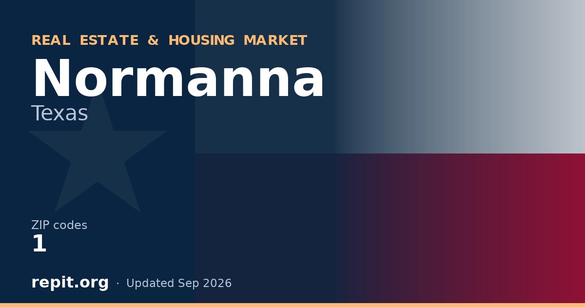 Normanna, TX real estate and housing market — 1 ZIP code
