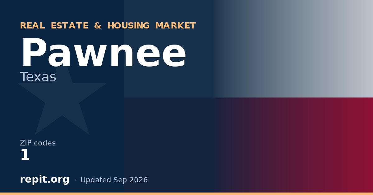 Pawnee, TX real estate and housing market — 1 ZIP code