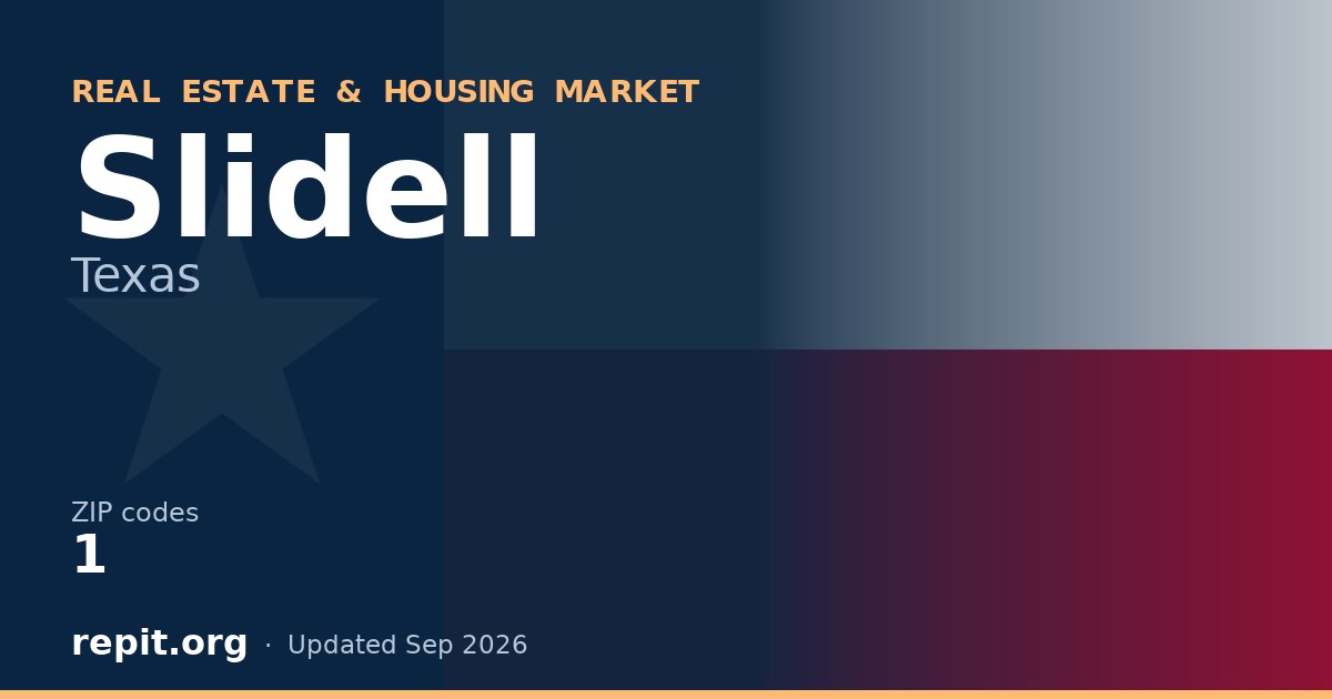 Slidell, TX real estate and housing market — 1 ZIP code