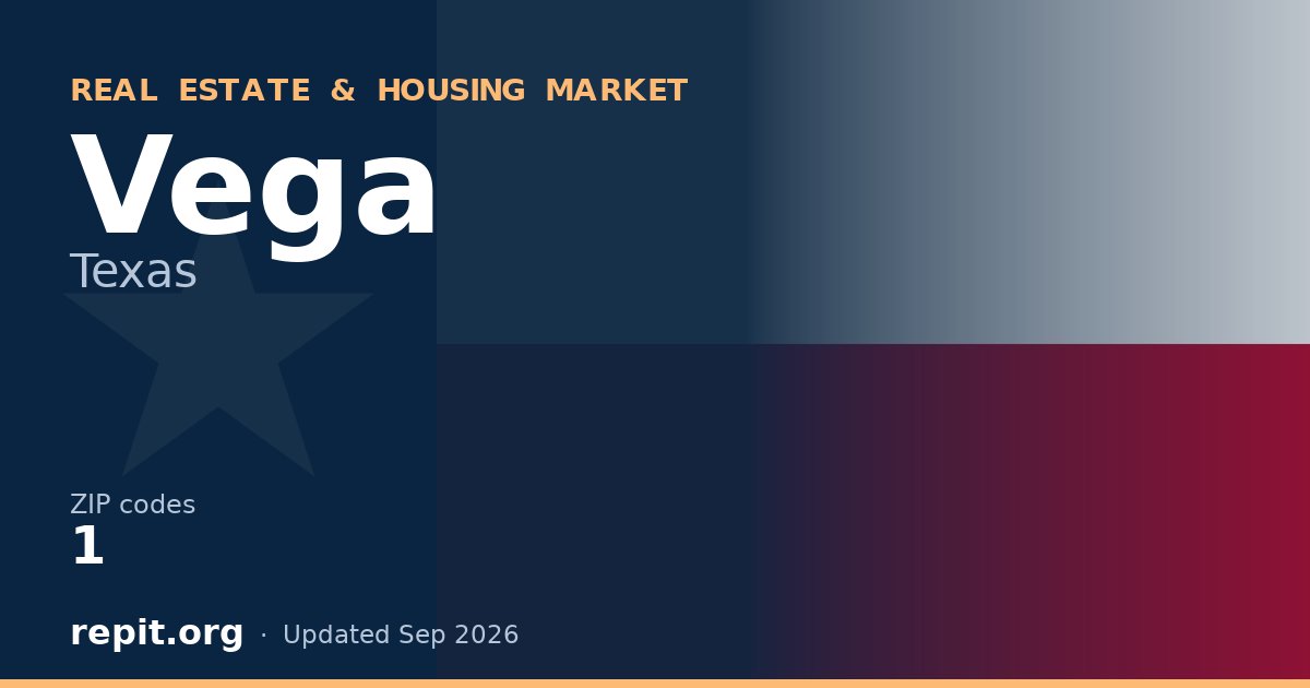 Vega, TX real estate and housing market — 1 ZIP code