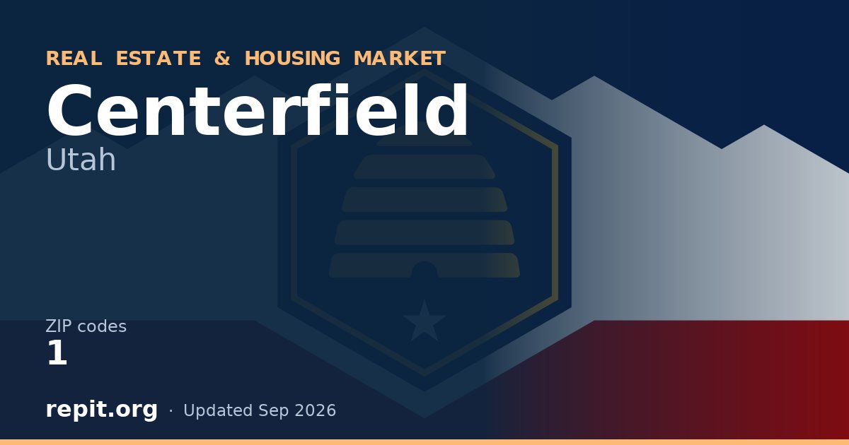 Centerfield, UT real estate and housing market — 1 ZIP code